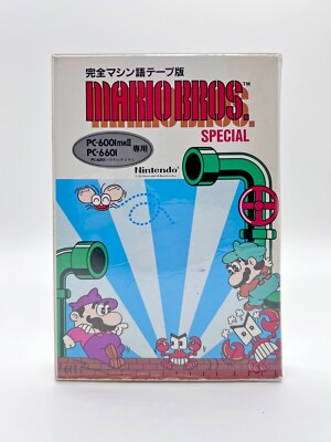 Vintage Mario Bros Special NEC PC-6001 Japan 1984 Hudson Soft Nintendo Tape Game