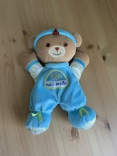 Fisher Price Baby  s My 1st Teddy Bear Plush Lovey Doll Rattles Blue 2008 10"