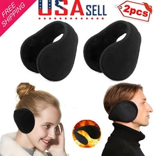 2X Ear Muff Mens Womens Winter Ear warmers Fleece Earwarmer Behind the Head Band