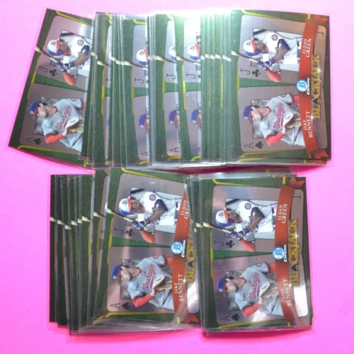 LOT (33) 2022 Bowman Draft Chrome Blackjack Nationals Jake Bennett/Elijah Green