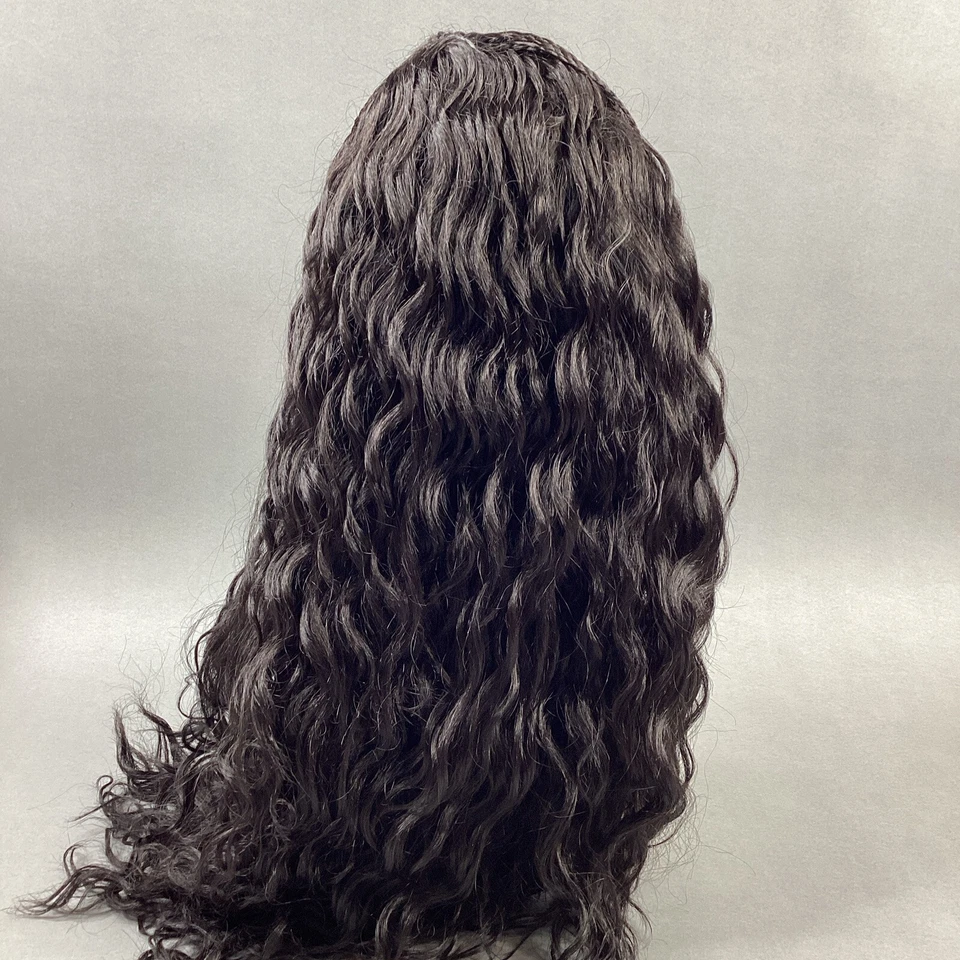 Парик MLB38 Magic Lace Braid No2 темно-коричневый кружевной спереди синтетический волнистый парик - Изображение 4 из 4