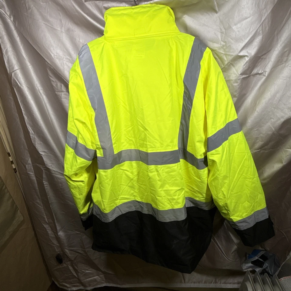 5XL High Vis 3 In 1 Jacket  Fleece Lined Inner Jacket With Fleece Sleeves. - Image 4 of 4