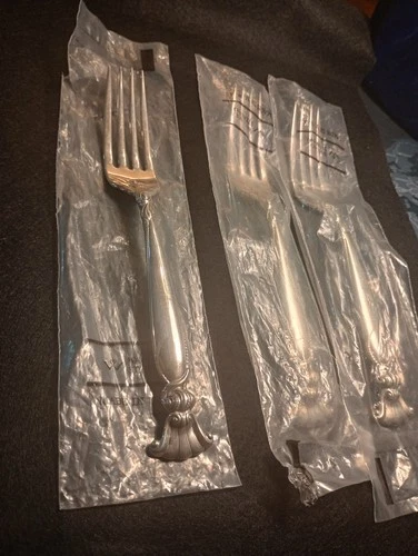 3 Wallace Romance of The Sea Sterling Silver Place Forks-7 3/8" - New in Package