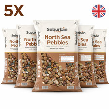 5 x Decorative Landscaping 20-30mm North Sea Pebbles - 20KG Each bag  UK Trade