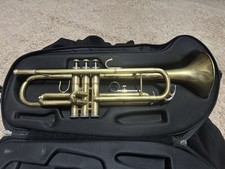First Act Trumpet Custom Brushed Raw Brass Finish - Ready To Play