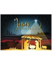 Religious Christmas Cards with Envelopes, Pack of 20, Jesus Nativity