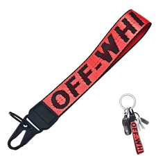 Stylish Fabric Wrist Strap Keychain for Cars, Wallets, and Accessories - Orange