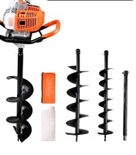  Earth Auger Post Hole Borer Drill Kit 3 Bits And Extension Only