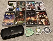 Sony PSP Original White With 11  Games , Faulty catch 