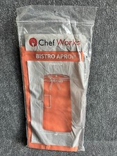 Chef Works NEW Burn Orange Color 1 Pocket Apron Long Ties Waitress Waiter Apron