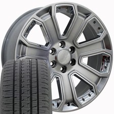 5661 Hyper 20x8.5 Rims Bridgestone Tires Set Fit Silverado Sierra Tahoe