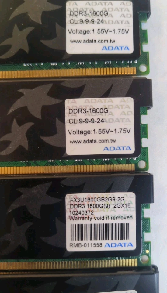 ADATA Gaming DDR3-1600 CL 9-9-9-24 6x2GB 12GB Kit - Image 2 of 3