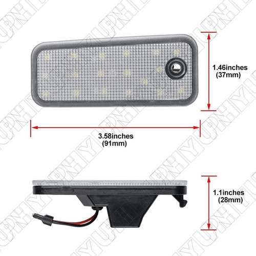 2 x LED License Plate Light For Hyundai Santa Fe DM/ Grand Santa Fe NC 2013-2018 - Zdjęcie 4 z 6
