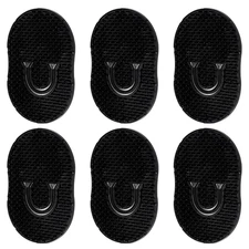6 Pack Palm Combs for Men, Portable Pocket Hair Brush Scalp Massager, Black