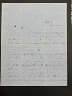 1861 Civil War Letter Battle of Bull Run Handing Water to Soldiers Shot in Leg