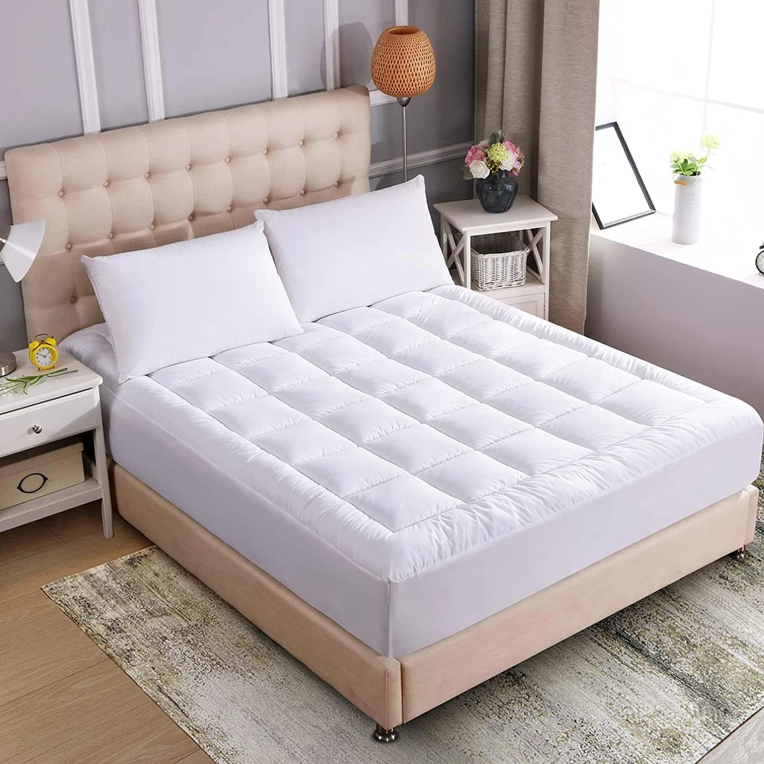 Extra Deep 4" Ultra-Fluffy Queen Mattress Topper – Soft Pillow Top for Back Pain
Opens in a new wind