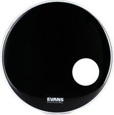 Evans EQ3 Black Resonant Bass Drumhead - 20" - With Port