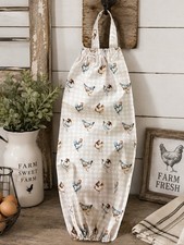 Handmade Farmhouse Chicken Plastic Bag Holder / Grocery Bag Dispenser