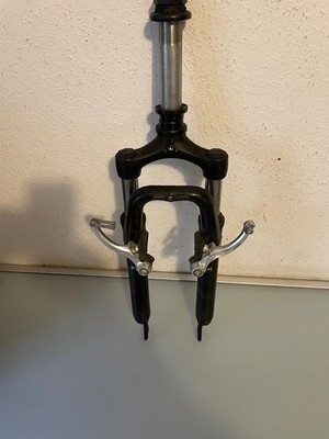 gebrauchte feder gabel 24 zoll   mit 1x1/8 zoll gewinde  mit v-brake+ steuersatz