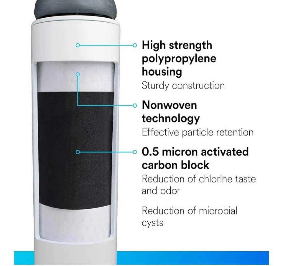 3M Under Sink Full Flow Drinking Water Filter System 3M CYST-FF Sanitary Quick - Image 4 of 4