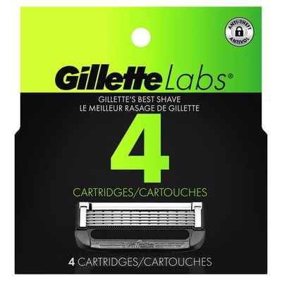 Gillette Labs Exfoliating Bar Razor Blade Refills - 4 Cartridges
