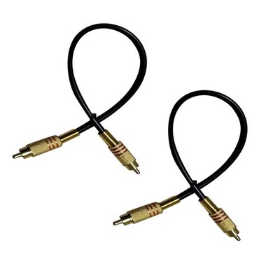 2PCS 1ft RCA Stecker zu RCA Stecker Audio Patch Kabel Seismic Audio Lautsprecher