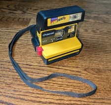 Vintage Polaroid Job Pro 2 Instant Camera 600 Black Yellow Not Working FOR PARTS
