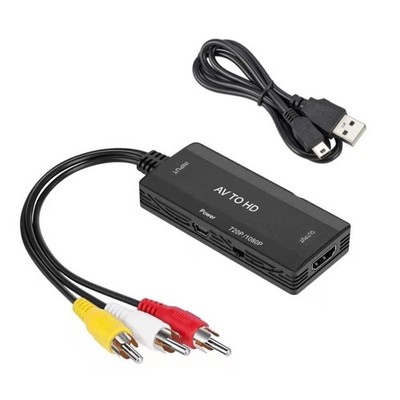 AV Cinch Stecker zu auf HD Adapter RCA to HD Konverter    Video-Wandler für NES