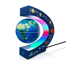 Magnetic Levitating Floating Globe with Lights, Cool Gadgets Frame Globe Lamp...