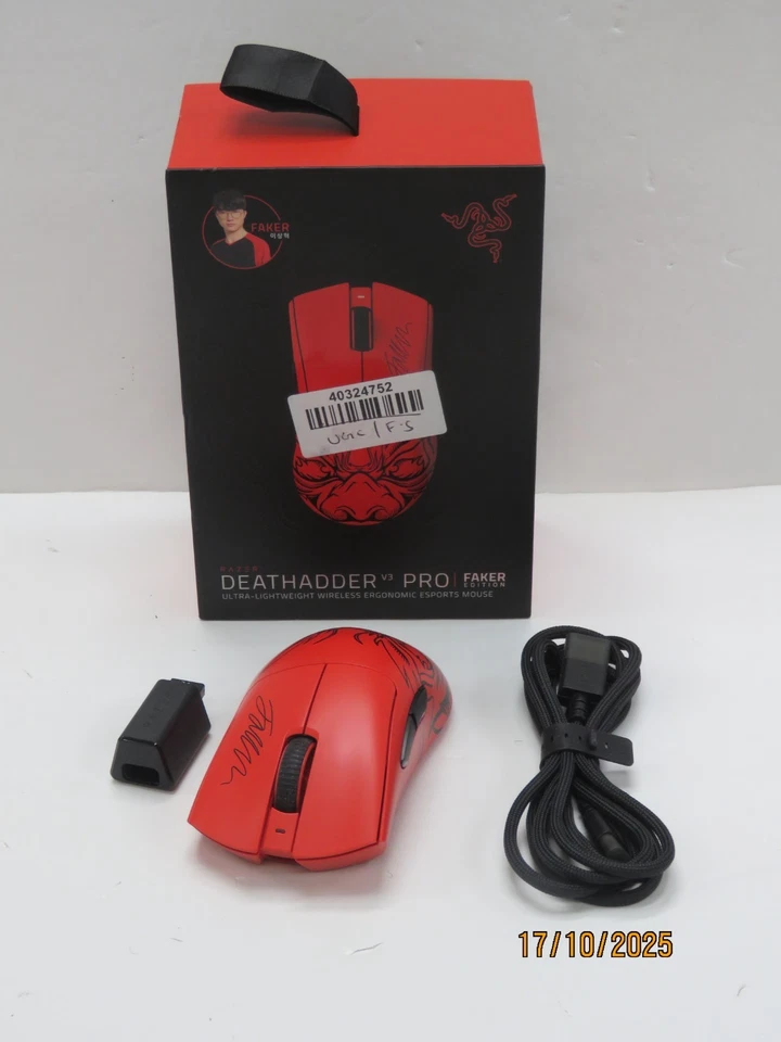 Razer DeathAdder V3 Pro Wireless Gaming Mouse - Faker Edition - Image 2 of 4