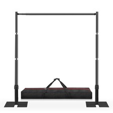 10ft x 10ft Adjustable Backdrop Stand Kit - Heavy Duty Pipe and Drape Stand f...