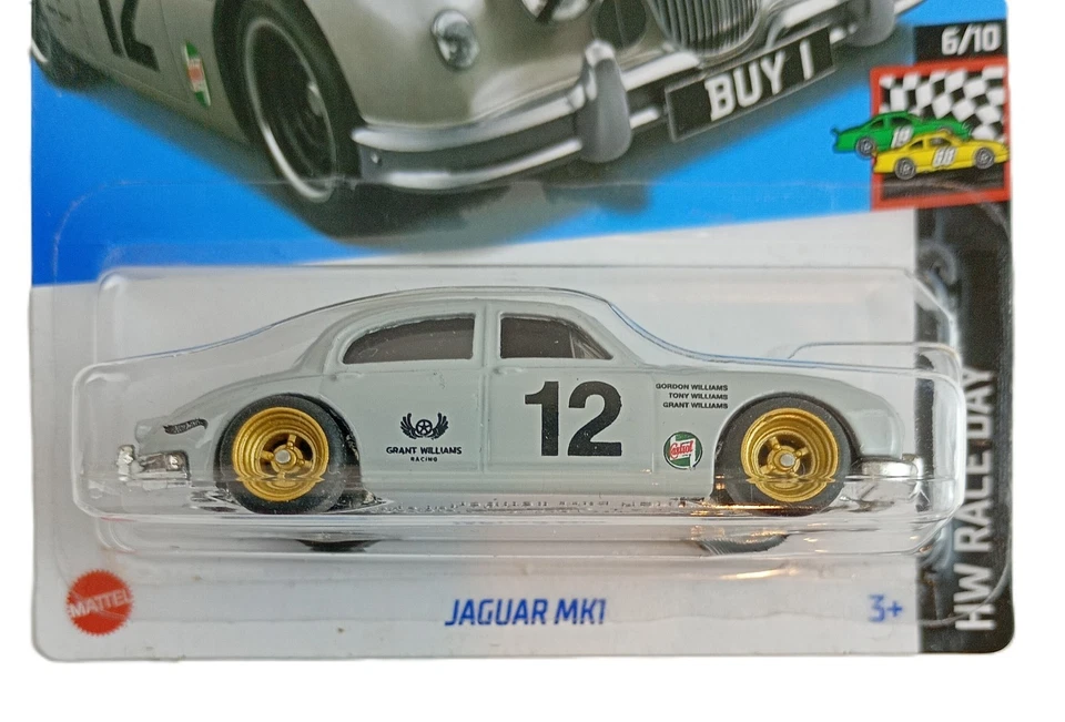Neumáticos de goma Hot Wheels Jaguar MK1 gris claro personalizados Real Rider FREEPOST Foto 2 de 4