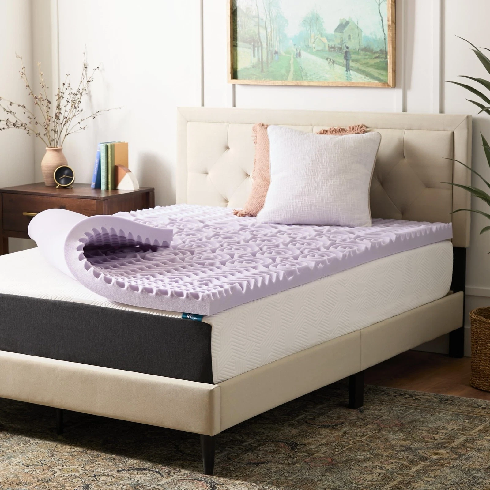 Lucid 3 Inch Mattress Topper Twin XL – Memory Foam Mattress Topper Twin XL –