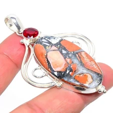 Maligano Jasper Gemstone Handmade 925 Sterling Silver Jewelry Pendant  RM-85
