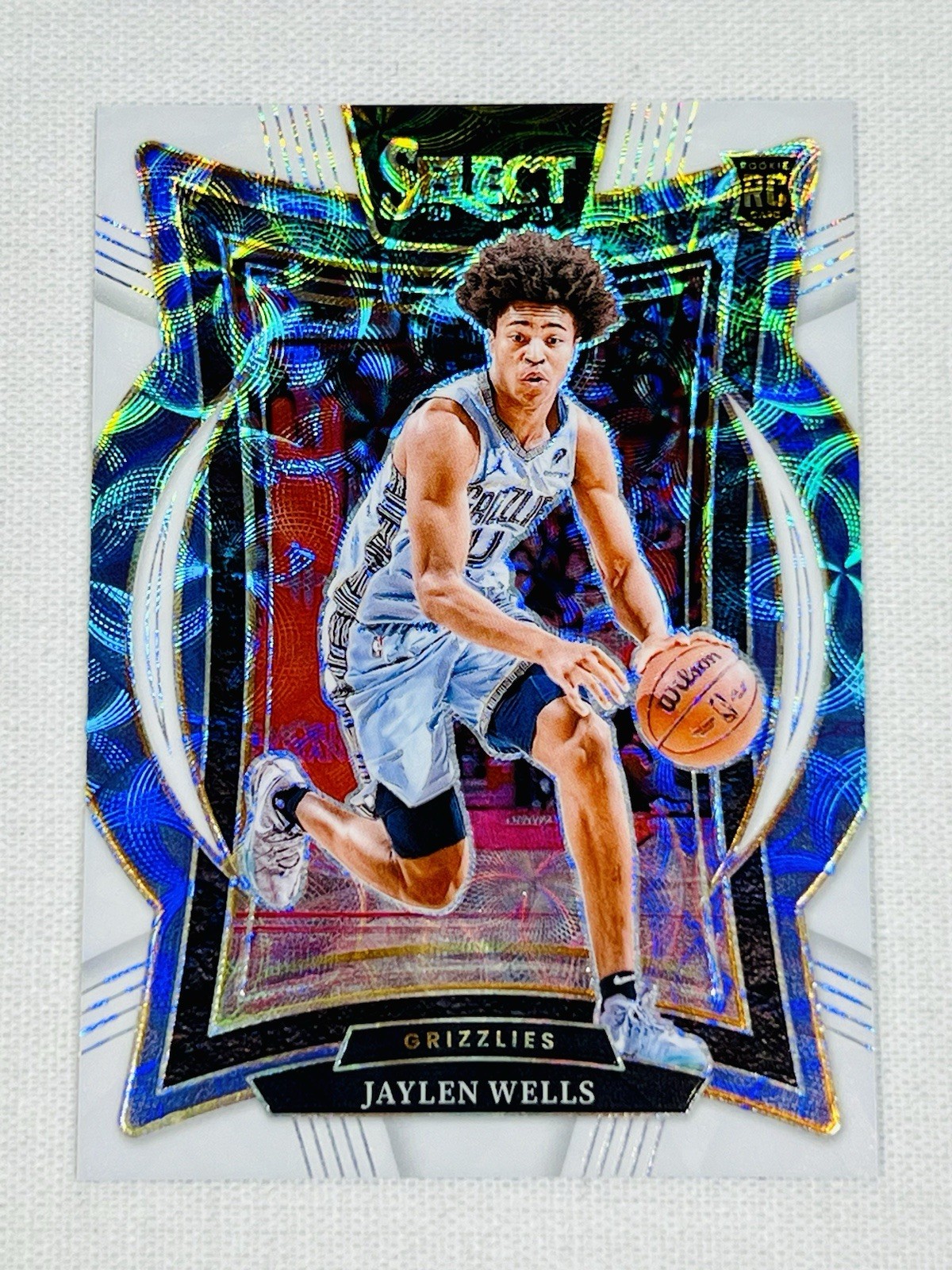 2024-25 Panini Select Jaylen Wells Rookie Prizm White Scope SSP /35 RC #79