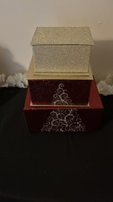 3x Very Pretty Xmas Gift Storage Boxes 3 Sizes