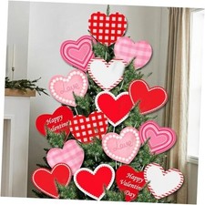 16 Pcs Valentine's Day Decorations Tree Picks 8 Inch Large Red Cute Hearts