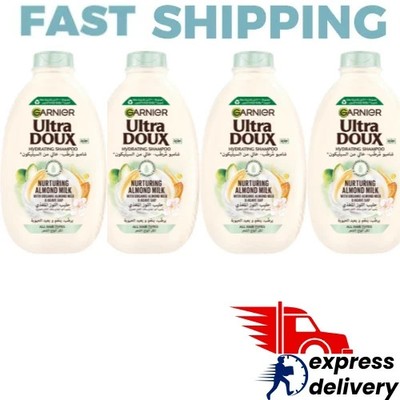 4X Garnier Ultra Doux Daily Hydrating Shampoo With Nurturing Almond Milk 400ml