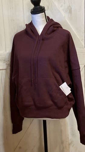 Beyond Yoga Woman's Luxefleece Cropped Hoodie Burgundy M