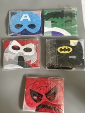 Children Superhero Masks And Capes - Batman, Cpt America, Spider-Man, Hulk, Thor