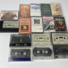 Lot of 15 Vintage Music Cassette Tapes Country, Gospel, Christmas, Kenny Rogers