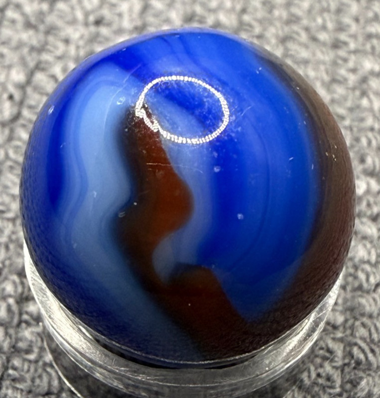 JABO Red & Blue Swirl Marble .61" Mint Condition