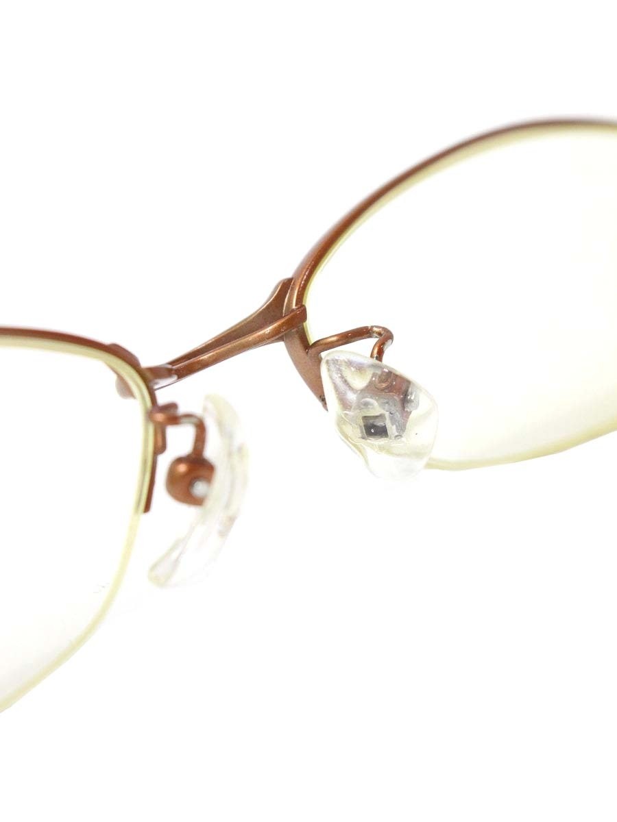999.9 Ｓ-612T 999.9 Four Nines S-612T Glasses Orange Metal Frame Half Rim