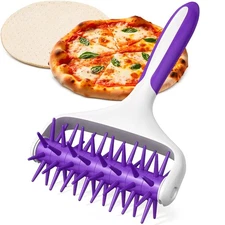 Pizza Dough Docker Roller 7.7"x4.8" Non-SlipPizza Dou Handle Tool for Crust Prep
