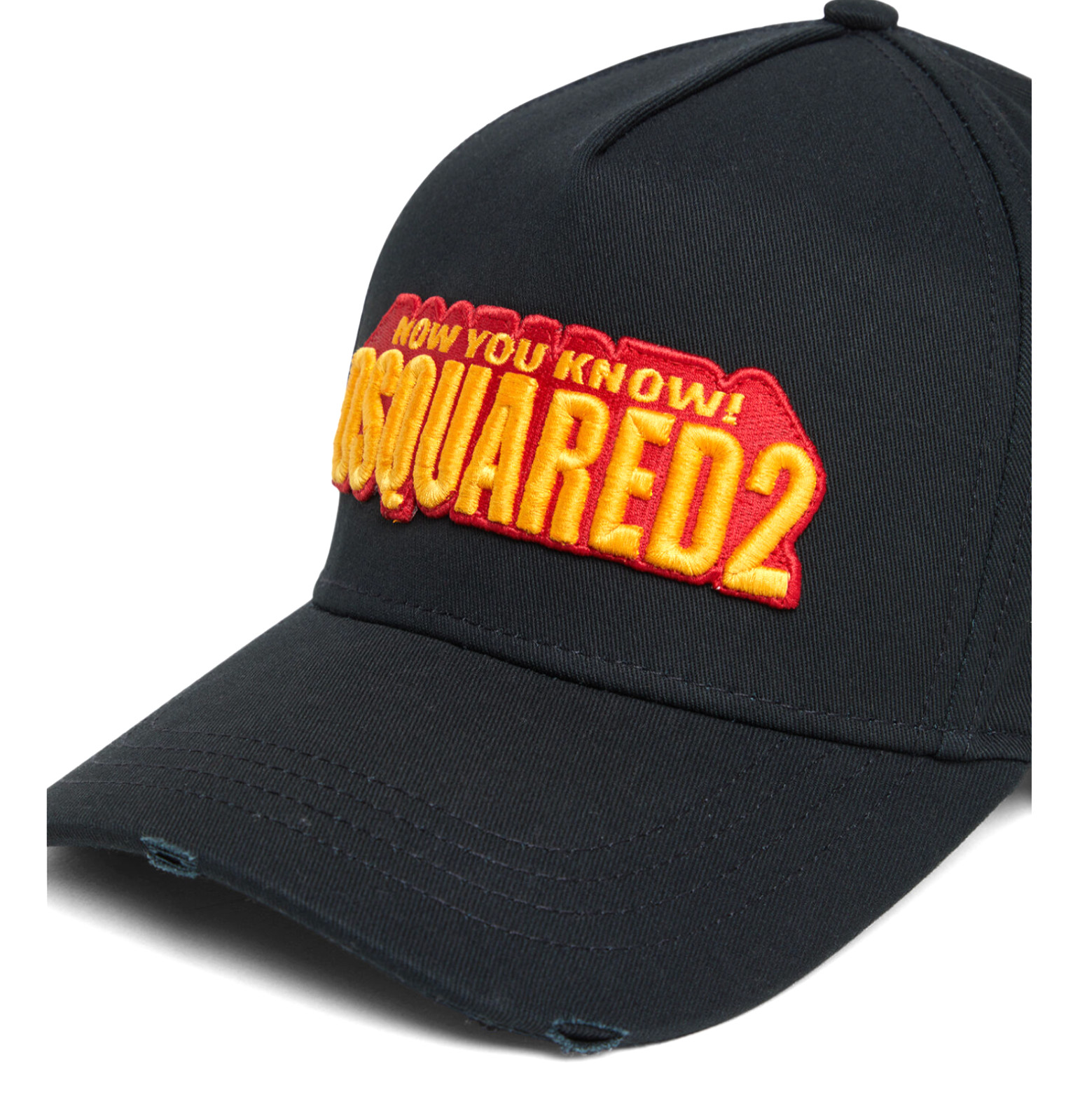 Dsquared2 Baseball Cap Now You Know Logo Embroidered Blue Canvas Unisex image 6