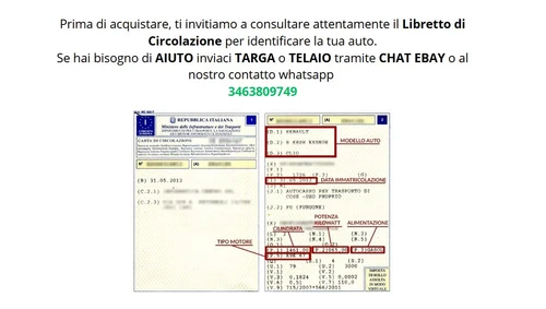 DAM PARAURTI POSTERIORE PER FIAT GRANDE PUNTO ORIGINALE - Foto 3 di 3