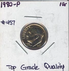 1980-P Roosevelt Dime Top Grade Quality Auction # 15