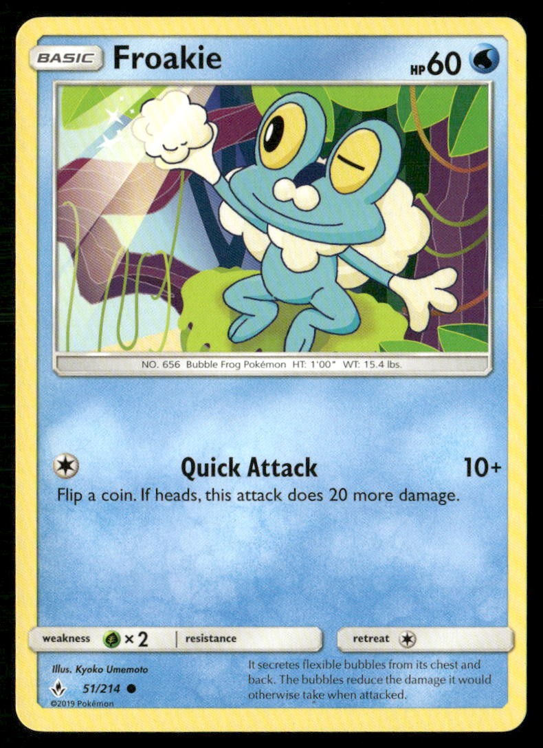 Froakie 51/214 Common Unbroken Bonds Pokemon Lightly Played