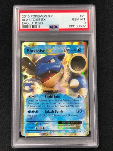 Pokemon 2016 Blastoise EX 21/108 PSA 10