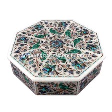 12"x12"x4" Exclusive Marble Jewelry Box Integrate Inlaid Thanks Giving Gift M092